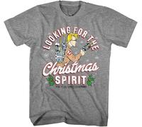 BXNHYESWS Looking for The Christmas Spirit Men's T Shirt Egon Spengler PKE Hemden(X-Large)