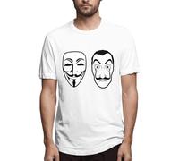 BXNHYESWS Mens Ca-Sa De Pa-Pel V for Ven-Detta Funny Soft Men's Pop Short Sleeves Comfortable T Shirt Large Manches Courtes(Small)