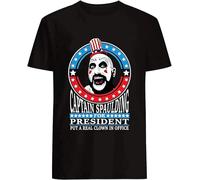 BXNHYESWS Men's T-Shirt 93wear Captain for President Put A Real Clown in Office Shirt Hemden(Large)