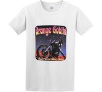 BXNHYESWS Men's T-Shirt Feel Soft Orange Goblin Time Travelling Blues Short Sleeves White Manches Courtes(X-Large)