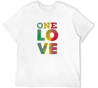 BXNHYESWS Micerice One Love T Rasta Reggae T-Shirt - Standard T-Shirt Manches Courtes(Medium)