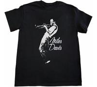 BXNHYESWS Miles Davis T-Shirt Cotton Graphic Print Jazz Music Fan Black Hemden(3X-Large)