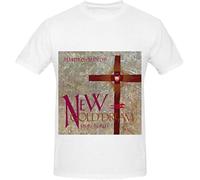 BXNHYESWS Simple Minds Gold Dream 882 83 84 Tour Soul Mens O Neck Slim Fit Shirts White Manches Courtes(Medium)