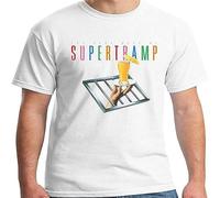BXNHYESWS Supertramp The Very Best Crime of The Century White T-Shirt Size Manches Courtes(XX-Large)