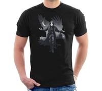 BXNHYESWS The Crow City Silhouette Men's T-Shirt Manches Courtes(XX-Large)