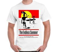 BXNHYESWS The Endless Summer 60s Surf Film Beach Hawaii Australia Retro T Shirt White Hemden(Small)