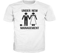 BXNHYESWS Under Management Funny T ShirtWhite Manches Courtes(X-Large)