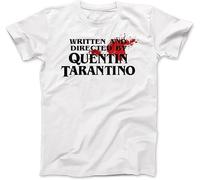 BXNHYESWS Written and Directed by Quentin Tarantino (Bloodstained) T-Shirt White Manches Courtes(XX-Large)