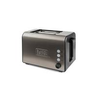 Black & Decker Grille-pain BXTO900E 900W 2 fentes 3 fonctions 7 niveaux ramasse-miettes STOP Inox