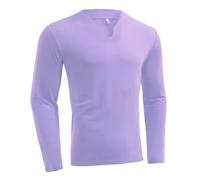 BXUGY Chemised’Extérieur pour Homme Trend Mode Laxiste Chemiseà Manches Longues Confortable Casual Classique Chemisebasique Temperament All-Match Rétro Chemisede Travail D-Purple XL