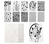 BXUUXA 10 Pièces Dossiers de Gaufrage, Classeur de Gaufrage pour Scrapbooking Pochoirs de Gaufrage pour Cartes en Papier pour Fabrication de Album Photo Décoration de Mariage Scrapbooking(15 x 10.5CM)