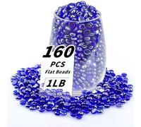 BXVXWKJXKR Perles en verre plates violettes de 0,5 kg, 160 à 180 petites billes en verre, mini galets ronds plats pour remplissage de vase et fleurs, pierres précieuses décoratives pour la maison et