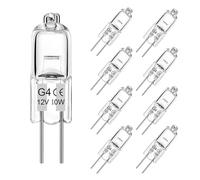 BXXKXMC Ampoule 12v 10w Lampe Halogène,2700k Blanc Chaud Hotte Aspirante Ampoules Halogènes,Lampe Halogene G4，Dimmable Pour Remplacer Les Lustres En Cristal [Classe énergétique G]