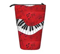 Bxzpzplj Trousse à crayons rétractable avec impression de formule mathématique pour bureau, papeterie, travail, Note de musique piano., Taille unique