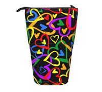 Bxzpzplj Trousse à crayons rétractable avec imprimé pastèque de fruits pour bureau, papeterie, travail, Gay Pride Rainbow, Taille unique