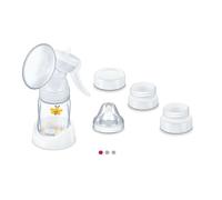Beurer BY 15 Tire-lait manuel, tire-lait manuel de voyage, léger et maniable, facile à pomper avec 2 niveaux de pompage, biberon anti-colique, coussin en silicone souple