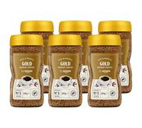 by Amazon Cafè instantané Gold, torréfaction moyennement poussée, 200g, lot de 6 - Certifié Rainforest Alliance