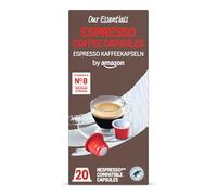 by Amazon Capsules de Café Espresso Compatibles Nespresso, 20 Unités - Certifiées Rainforest Alliance