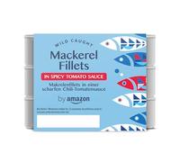 by Amazon Filets De Maquereau Espagnol À la Sauce Tomate Épicée, 3x125g