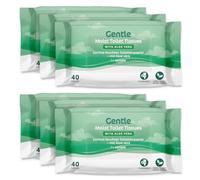 by Amazon Gentle Moist, mouchoirs à l'aloe vera, jetables dans les toilettes, 240 unités (6 paquets de 40 draps)