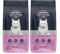 by Amazon Litière pour Chat Premium avec Bentonite, Parfum Talc, 10L (2 Paquet) (Anciennement sous la Marque Lifelong, Même Produit)