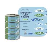 by Amazon Morceaux de thon listao dans de l'huile d'olive, 145g, lot de 4
