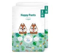 by Amazon pañales de aprendizaje Disney, talla 4 (de 9 a 15 kg), 160 unidades (2 paquetes de 80), blancos, paquete mensual (anteriormente de la marca Mama Bear, mismo producto)