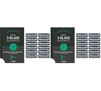 by Amazon Recharges de rasoir à trois lames pour homme, 12 pièces (Lot de 2)