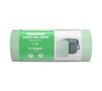 by Amazon Sacs-Poubelles Compostables pour Caddy (Poignées à Nouer) 20 x 10litres