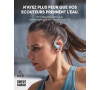 By Anker Aerofit Pro Écouteurs Bluetooth Open Ear, Écouteurs Sans Fil, Confort Optimal, Ajustement Sûr, Ergonomiques, Son Riche Avec Ldac, Bluetooth 5.3, Ipx5, 46 Heures De Lecture, App