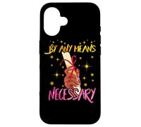 By Any Means Necessary Graduation HBCU Educated Black Girl Coque pour iPhone 16