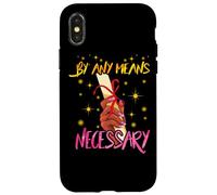 By Any Means Necessary Graduation HBCU Educated Black Girl Coque pour iPhone X/XS