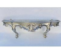 by artissimo Console murale style baroque - Largeur : 49 x profondeur : 13 x hauteur : 21 cm - Étagère miroir Cp51 (argenté)