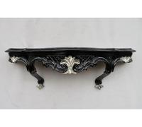 by artissimo Étagère murale style baroque - Largeur : 49 x profondeur : 13 x hauteur : 21 cm - Étagère miroir Cp51 (noir/argent)
