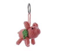 By Bers Grenouille Vache Ours Crochet Porte-clés Pendentif Sac Crochet Laine Animal Amusant, Crochet de cochon porte-bonheur, 10
