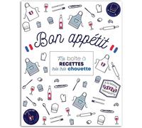 By Draeger Paris 1886 Kit Papeterie Classeur De Recettes Frenchy - Bleu Blanc Rouge - Inclus Stickers & Accessoires Cuisine Française - Taille Unique[Chu10502143]