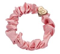 By Eloise London Gold Heart Silk Scrunchie couleur Blue Leopard