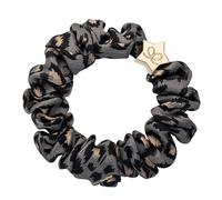 By Eloise London Gold Star Silk Scrunchie couleur Grey Leopard