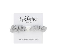 By Eloise London Silver Heart Silk Scrunchie couleur Moonlight