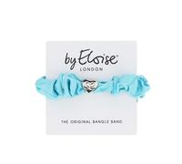 By Eloise London Silver Heart Silk Scrunchie couleur Turquoise
