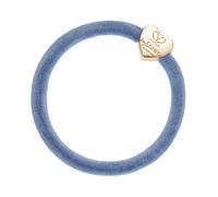 By Eloise London Velvet Gold Heart couleur Dove Blue