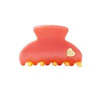 By Eloise Medium Hair Claw Gold Heart Coral Sunset