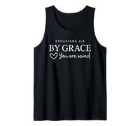 By Grace You Are Saved Ephesians 2:8 Verset biblique chrétien Débardeur