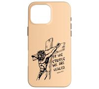 By His Stripes We Are Healed Cross Jésus Coque pour iPhone 16 Pro Max