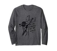 By His Stripes We Are Healed Cross Jésus Manche Longue