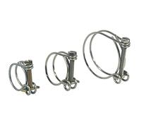 By Just4camper - Colliers fils inox Dimension (mm) - pour tuyau diam. 25, Type - En acier inox.