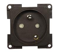 By Just4camper - Double Prise Française 220 Volts Grise Camping-Car Coloris - Marron