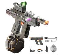 By L.T Uzi Blaster Fusil à Eau Électrique | Jeux Aquatique Tir Automatique Crosse Rétractable Viseur Holographique canaon LED à déflagration | Jouet Été Enfants et Adultes