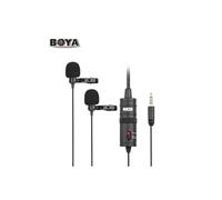 BY-M1DM Double Omni-directional Micro cravate Revers Clip-on Microphone à condensateur pour Canon Nikon Sony DSLR Caméra