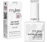By No-Wipe Glitter Top Coat Gel Nail Polish 15 Ml, Uv/Led Nail Art Manicure Pedicure For Professional And Home Use, Long Lasting, Easy To Apply, Durable And Safe